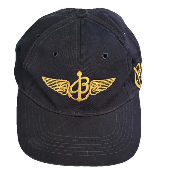 Vintage Breitling Watch Strapback‎ Hat Cap Dark Blue & Gold "Since 1884" - Picture 1 of 6